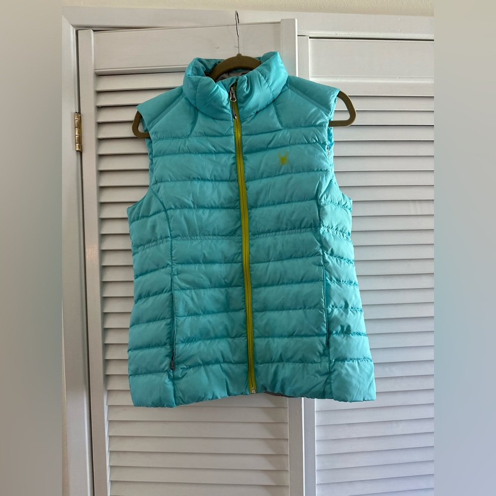 Spyder Duck Feather Down Teal Vest